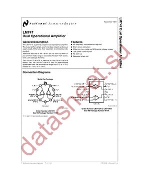 LM747H datasheet  